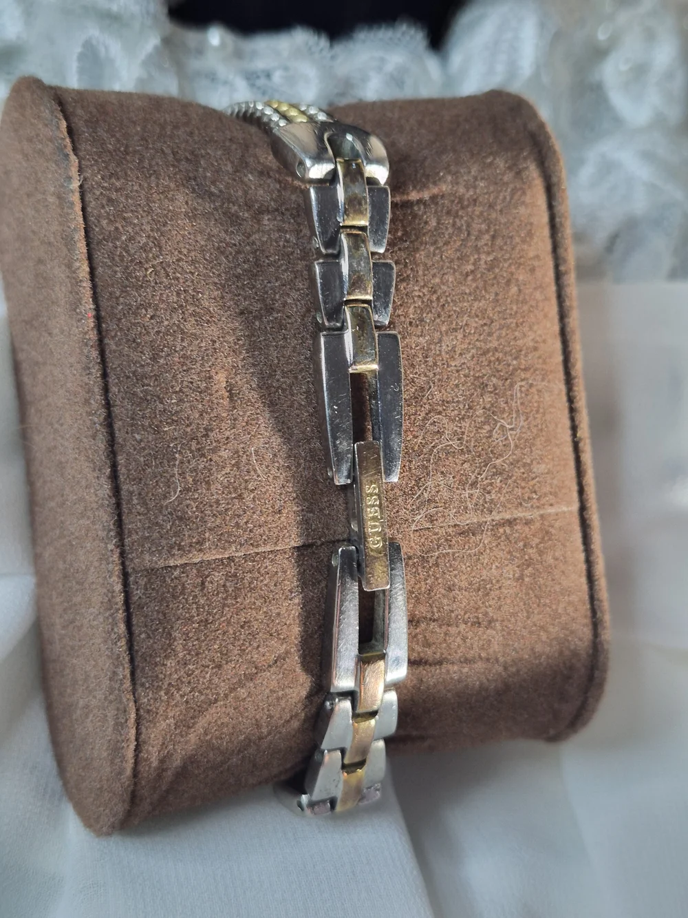 GUESS Two-Tone Silver and Gold Ladies Bracelet Watch